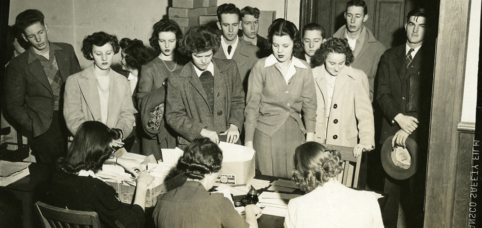 Student registration, Auburn, Alabama, 1946